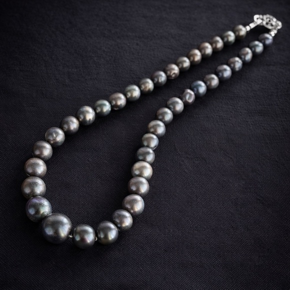 Black Tahitian-Style Pearl Necklace